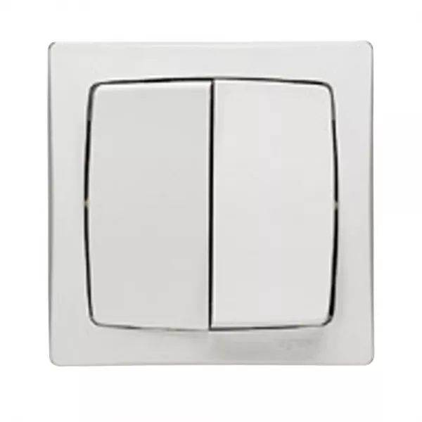 legrand-double poussoir 6a appareillage saillie complet - blanc (086021)
