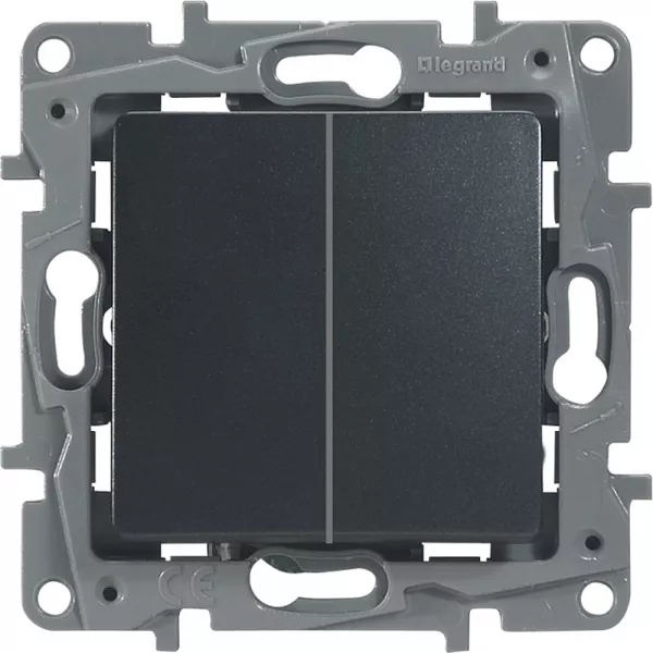legrand-double poussoir 6a fonte (096635)