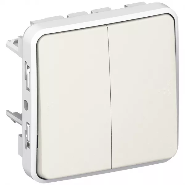 legrand-double poussoir �tanche no+nf plexo composable ip55 10a - blanc (069635)