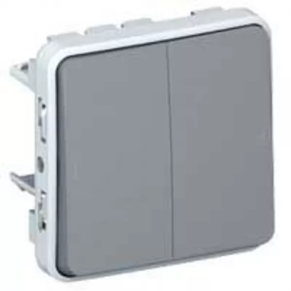 legrand-double poussoir �tanche no+nf plexo composable ip55 10a - gris (069545)