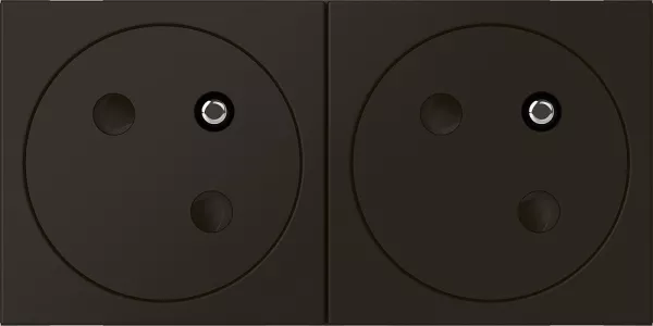 legrand-double prise 2p+t surface mosaic link raccordement lat�ral 4 modules -noir mat (079192l)