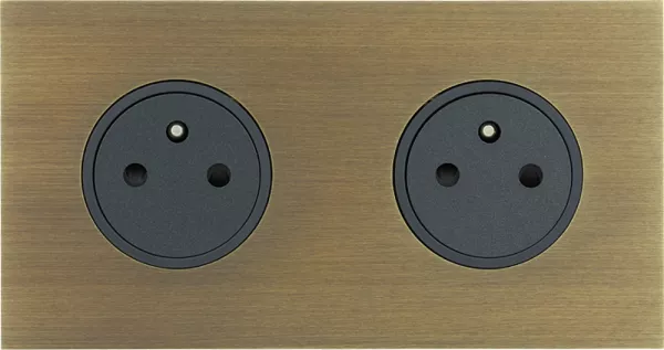 legrand-double prise de courant 2p+t 16a 250v - epure bronze art d\'arnould (67332)