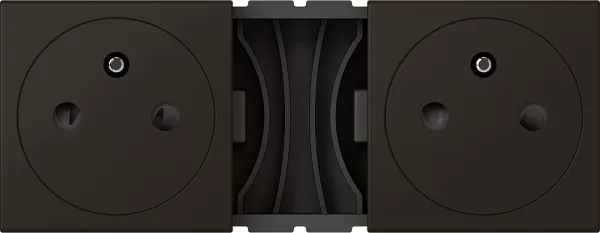 legrand-double prise de courant 2p+t surface pr�c�bl�es mosaic 2x2 modules - noir mat (079134l)