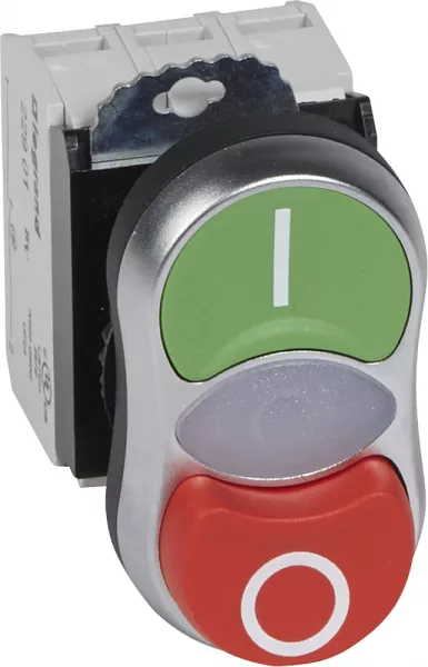 legrand-double touche lumineux affleurant/d�passant vert/rouge ip66 osmoz complet 230v~ (023767)