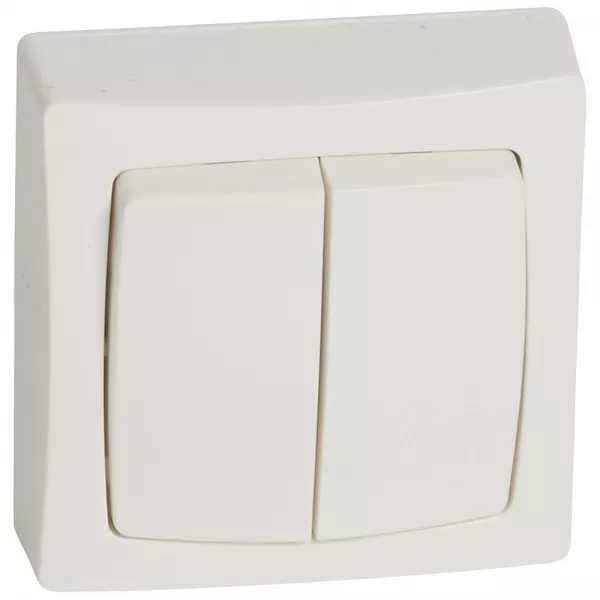 legrand-double va-et-vient appareillage saillie complet - blanc (086020)