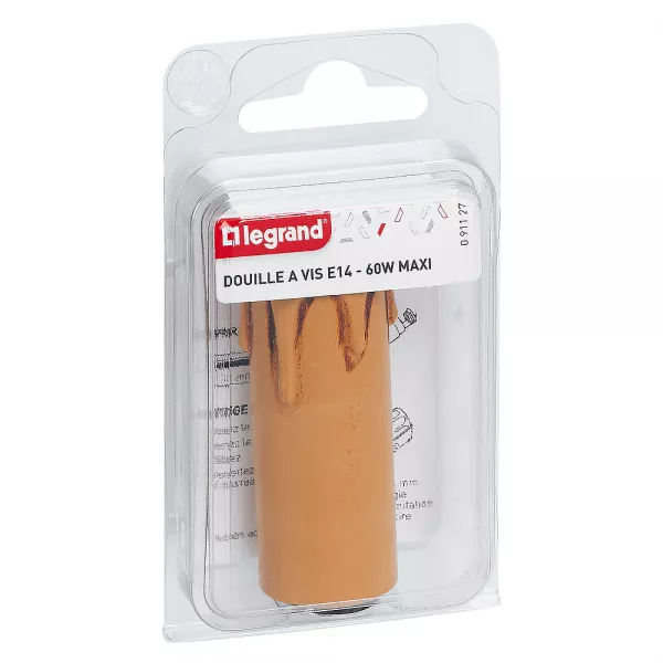legrand-douille bougie pour culot e14 - hauteur 65 mm (091127)