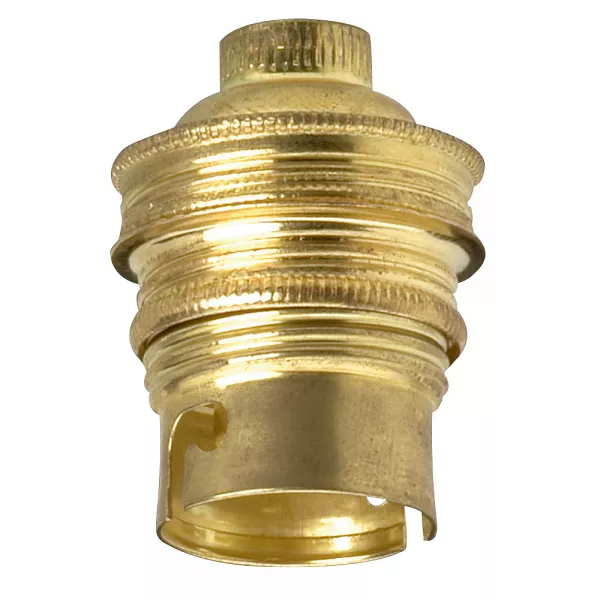 legrand-douille culot b22 � raccord filet� et double bague mati�re m�tallique 4a 150w (060008)