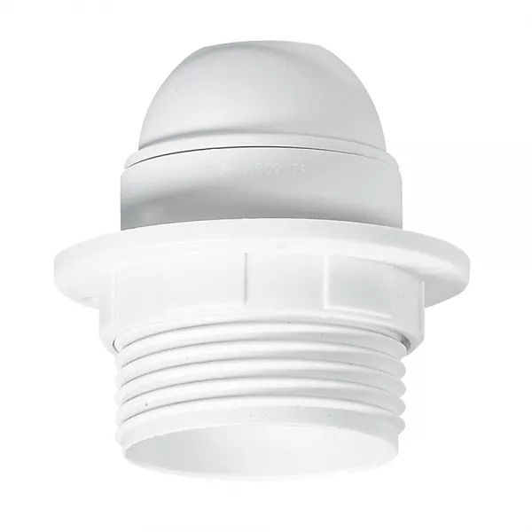 legrand-douille culot e27 � chemise demi-filet�e et bague mati�re isolante 4a 150w (091134)