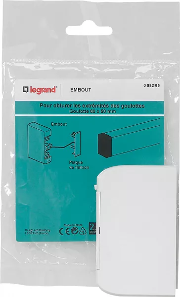 legrand-embout pour goulotte - de section 80x50mm (098265)