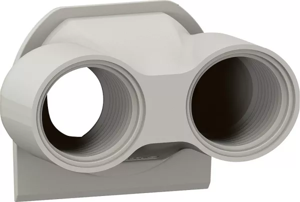 legrand-embout presse-�toupe plexo 2 entr�es iso20 gris (069670l)