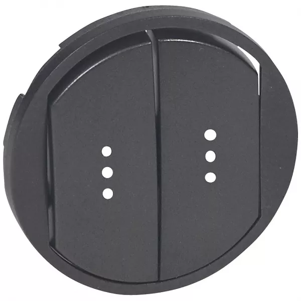 legrand-enjoliveur c�liane double inter, va-et-vient ou poussoir � voyant - graphite (067904)