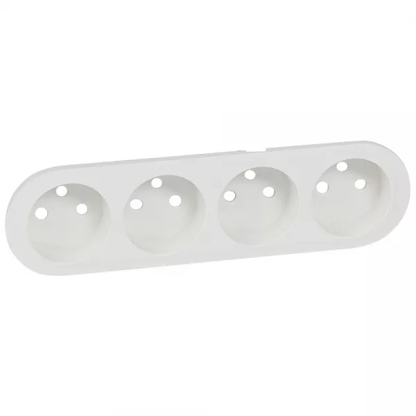 legrand-enjoliveur c�liane quadruple prise 2p+t standard pr�cabl�e compacte - blanc (068125)