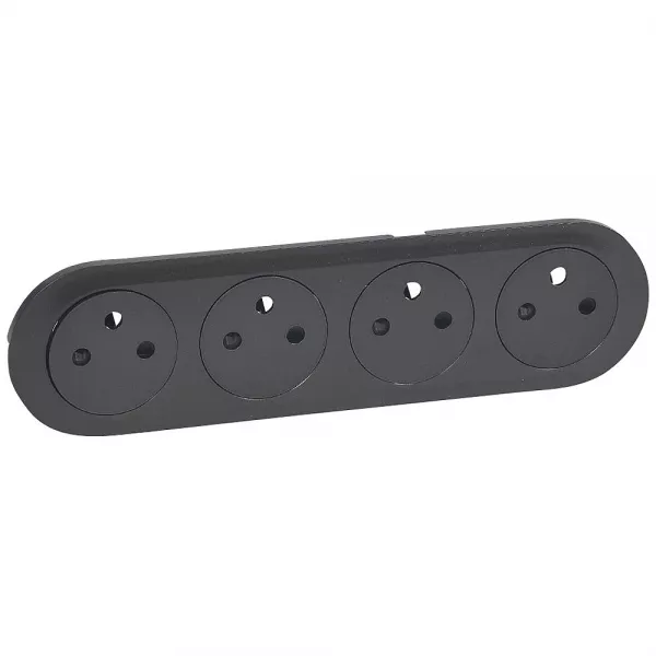 legrand-enjoliveur c�liane quadruple prise 2p+t surface pr�cabl�e compacte -graphite (067914)