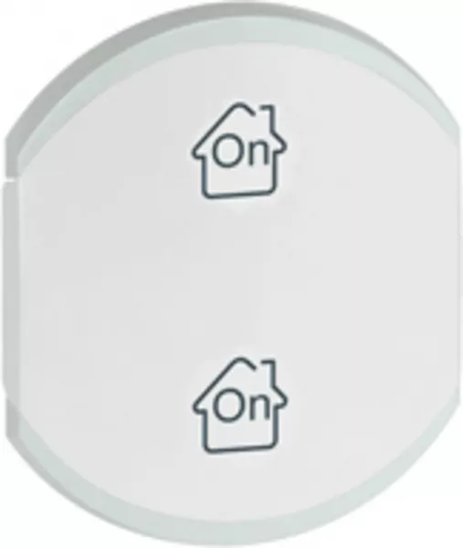 legrand-enjoliveur double c�liane marquages gen , on et off - blanc (068158)