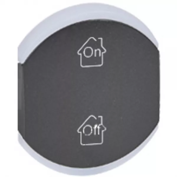 legrand-enjoliveur double c�liane marquages gen , on et off - graphite (064858)
