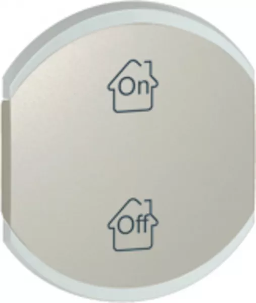 legrand-enjoliveur double c�liane marquages gen , on et off - titane (068458)