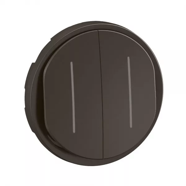 legrand-enjoliveur interrupteur va-et-vient double t�moin c�liane - noir (cn2007)