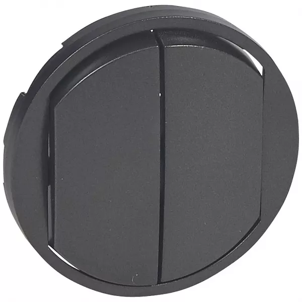 legrand-enjoliveur large c�liane double interrupteur, va-et-vient ou poussoir - graphite (067902)