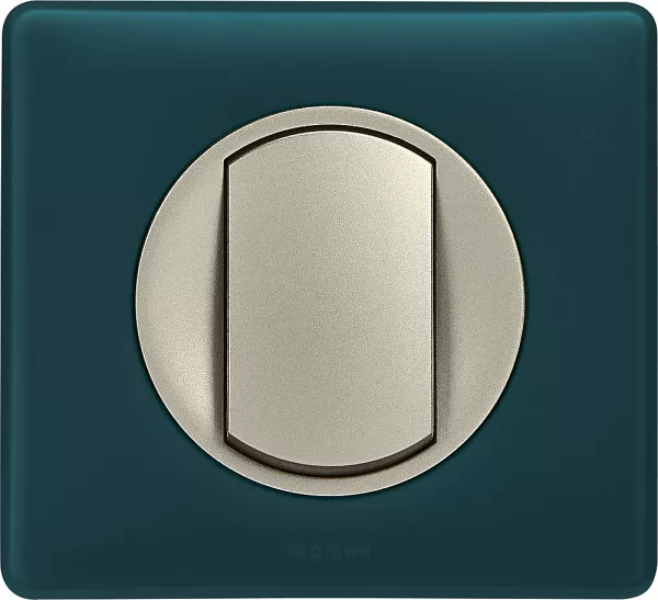 legrand-enjoliveur large c�liane pour interrupteur/va-et-vient/poussoir lumineux -titane (065104)