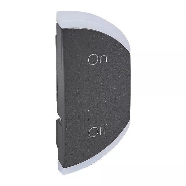 legrand-enjoliveur simple c�liane marquage on et off montage droite - graphite (064881)