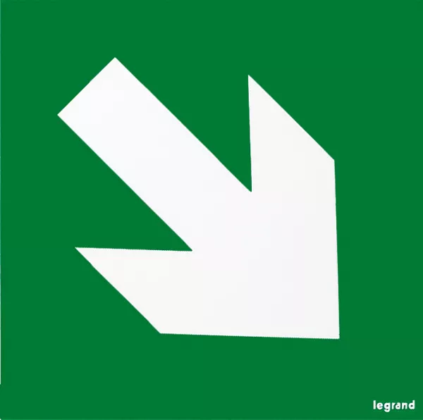 legrand-etiquette de signalisation avec fl�che � 45� repositionnable et recyclable (062687)