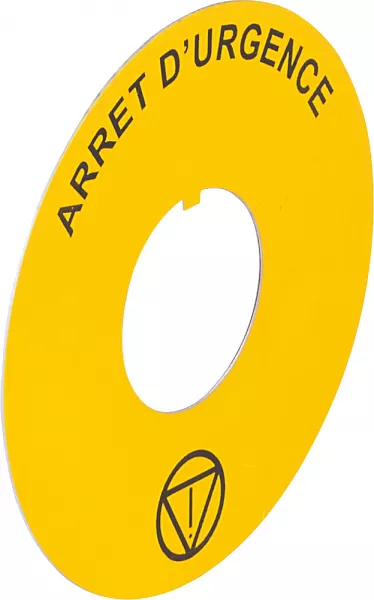 legrand-etiquette osmoz pour arr�t d\'urgence �60avec marquage arret d\'urgence - jaune (024174)