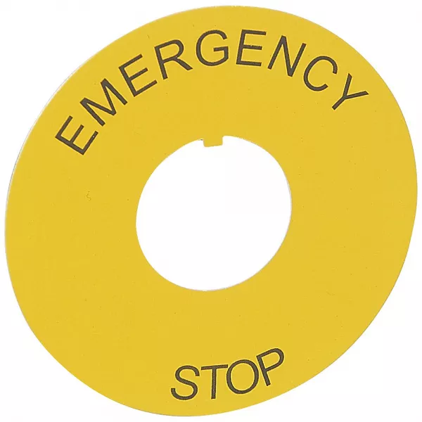 legrand-etiquette osmoz pour arr�t d\'urgence �60avec marquage emergency stop - jaune (024176)