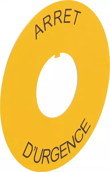 legrand-etiquette osmoz pour arr�t d\'urgence �80avec marquage arret d\'urgence - jaune (024177)