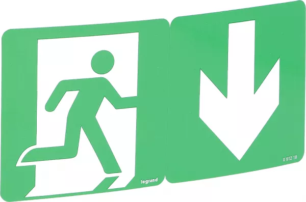 legrand-etiquette signalisation �vacuation repositionnable et recyclable avec fl�che (061210)
