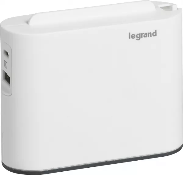 legrand-fiche 2x2p lat�rales 12a 230v 2760w et usb a+c - blanc/gris fonc� (049401)