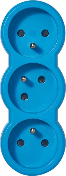 legrand-fiche 3x2p+t frontales 16a 230v - finition bleu (050506)