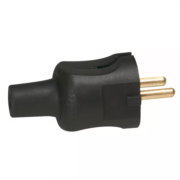 legrand-fiche caoutchouc 2p - 16a - finition noir (050451)