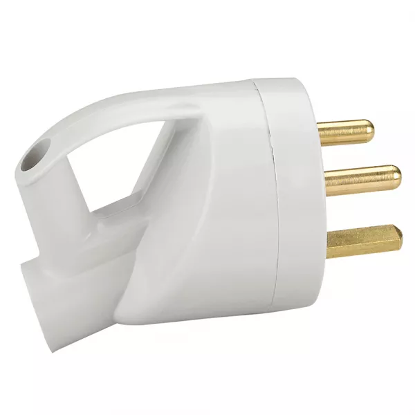 legrand-fiche de puissance m�le avec terre 20a - �tanche avec anneau - 2 broches - gris (096940)
