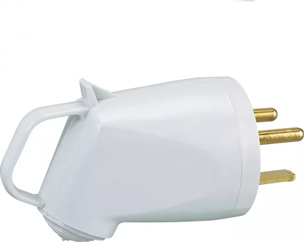 legrand-fiche de puissance m�le avec terre 32a - avec anneau - 2 broches - gris (096938)
