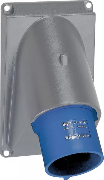 legrand-fiche inclin�e hypra ip44 32a - 200v~ � 250v~ - 2p+t - plastique (052872)