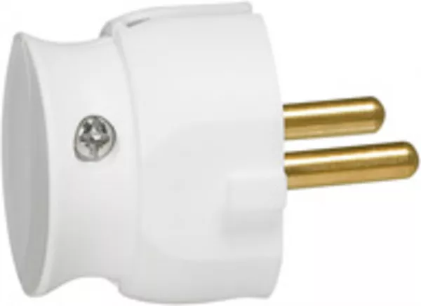 legrand-fiche plastique 2p 16a extra-plate � sortie lat�rale - blanc (050183)