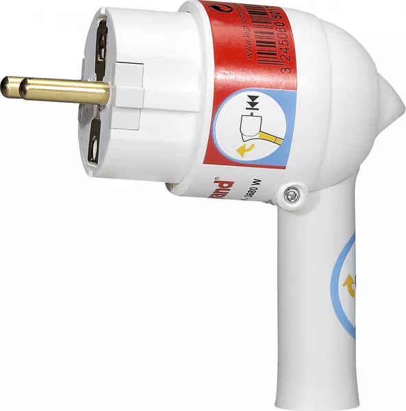 legrand-fiche plastique 2p+t 16a � extraction facilit�e et sortie lat�rale - blanc (050175)