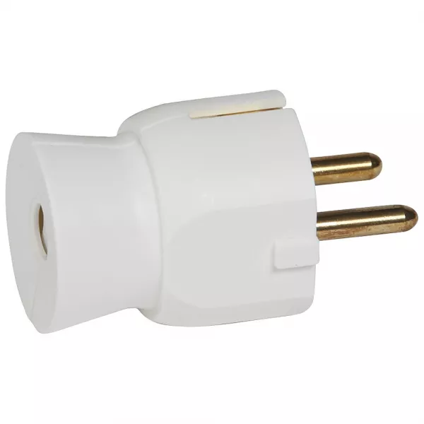 legrand-fiche plastique 2p+t 16a standard germanique � sortie droite - blanc (050315)