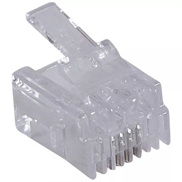 legrand-fiche rj11 4 contacts largeur 9,65mm pour c�ble rond (051701)