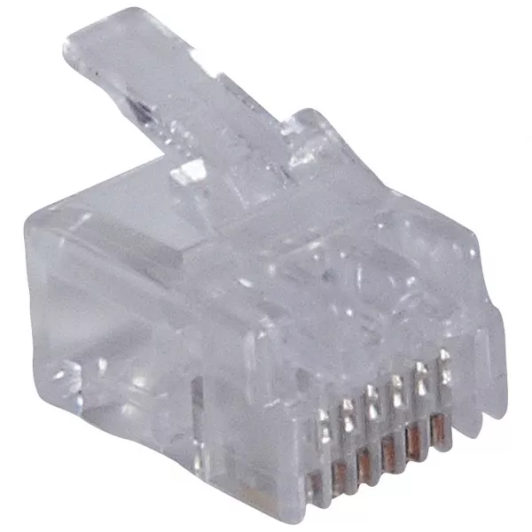 legrand-fiche rj12 6 contacts largeur 9,65mm pour c�ble rond (051702)