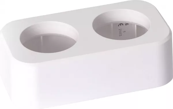legrand-finition electr\'on incara 2 postes - blanc (654936)