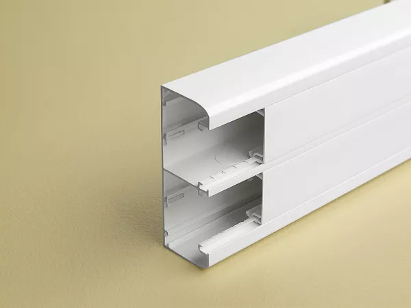 legrand-goulotte 2 compartiments � clippage direct 50x130mm mosaic longueur 2m - blanc (075603)