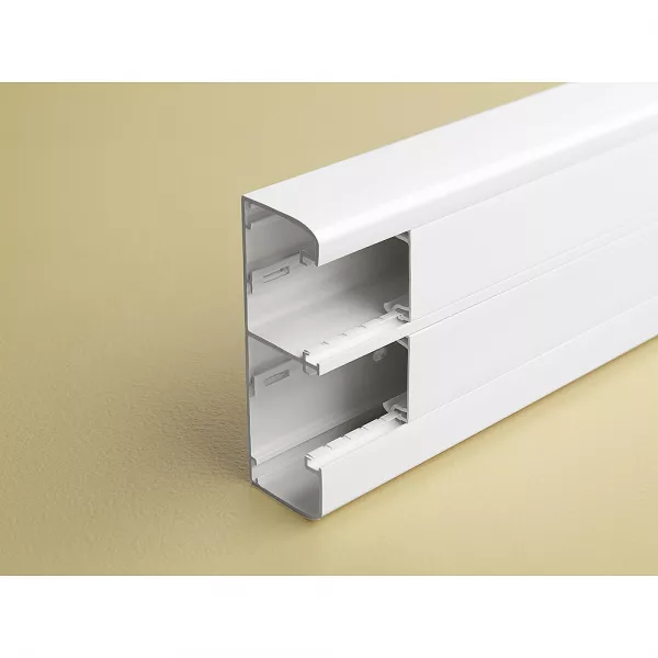 legrand-goulotte 2 compartiments � clippage direct 50x145mm mosaic - blanc (075604)