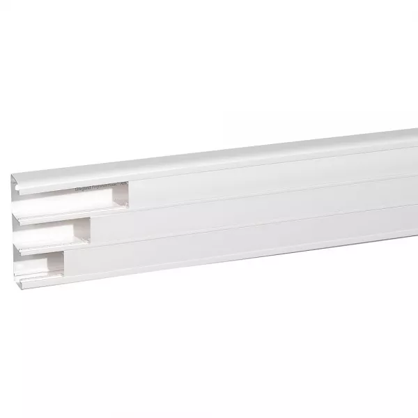 legrand-goulotte 3 compartiments � clippage direct 50x180mm mosaic - blanc antimicrobien (075704)