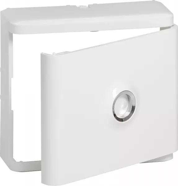 legrand-habillage + porte blanche pour platines de branchement drivia - blanc ral9003 (401185)