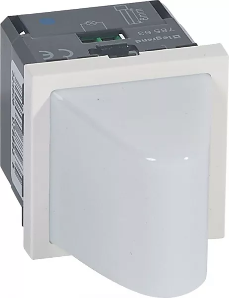legrand-hublot mosaic 2 modules 12v~ � 24v~ ou 12v= � 24v= pour 0,6w - bleu (078563)
