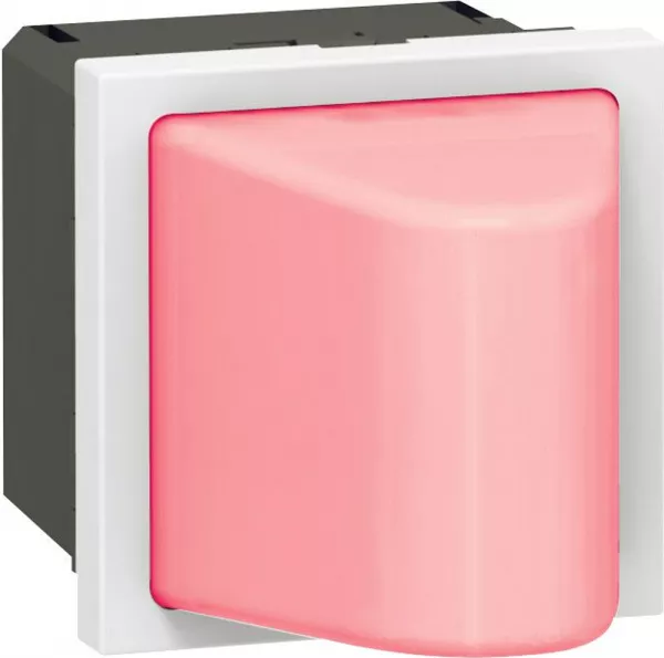legrand-hublot mosaic 2 modules 12v~ � 24v~ ou 12v= � 24v= pour 0,6w - rouge (078560)