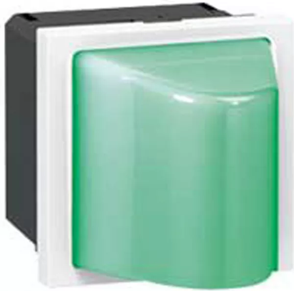 legrand-hublot mosaic 2 modules 230v~ pour 0,2w ou 1w - vert (078572)