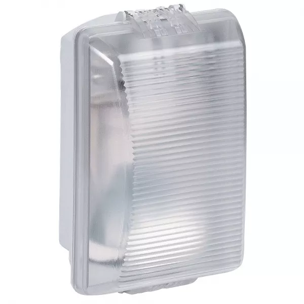 legrand-hublot rectangulaire �tanche plexo avec diffuseur clair pour lampe e27 (062400)