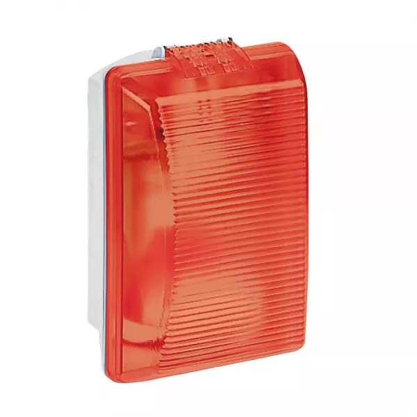 legrand-hublot rectangulaire �tanche plexo avec diffuseur rouge pour lampe e27 (062402)
